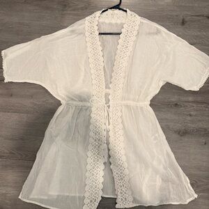 Elegant White Lace swimsuit cover